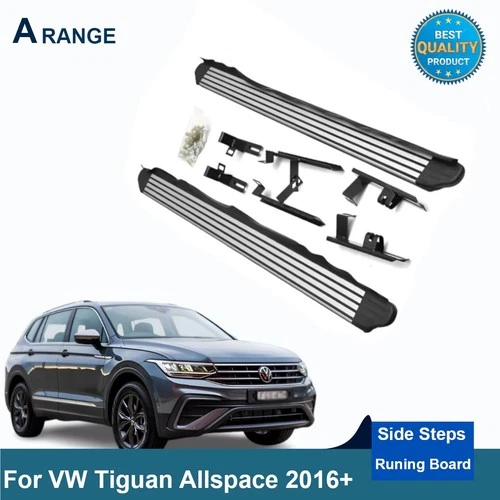 For VW Volkswagen Tiguan Allspace 2016-2024 Side Steps Running Boards Foot Rails