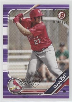 2019 Bowman Draft Purple 70/250 Luken Baker #BD-173 0kz8