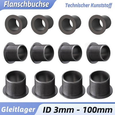 Technischer Kunststoff Flanschbuchse GFM Gleitlagerbuchse Lagerbuchse ID 3-100mm