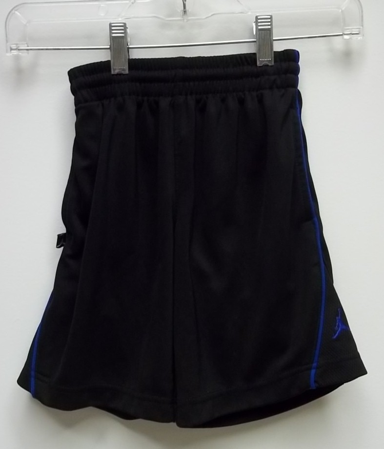 Haddad Apparel Shorts Polyester Male Kids 5T Black/Blue Solid w/ Stripes 05-012Q