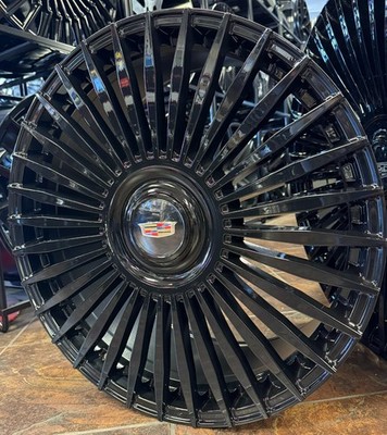 20  inch Gloss Black Flow Forged Wheels Cadillac CT6 5X120 Floating Caps New