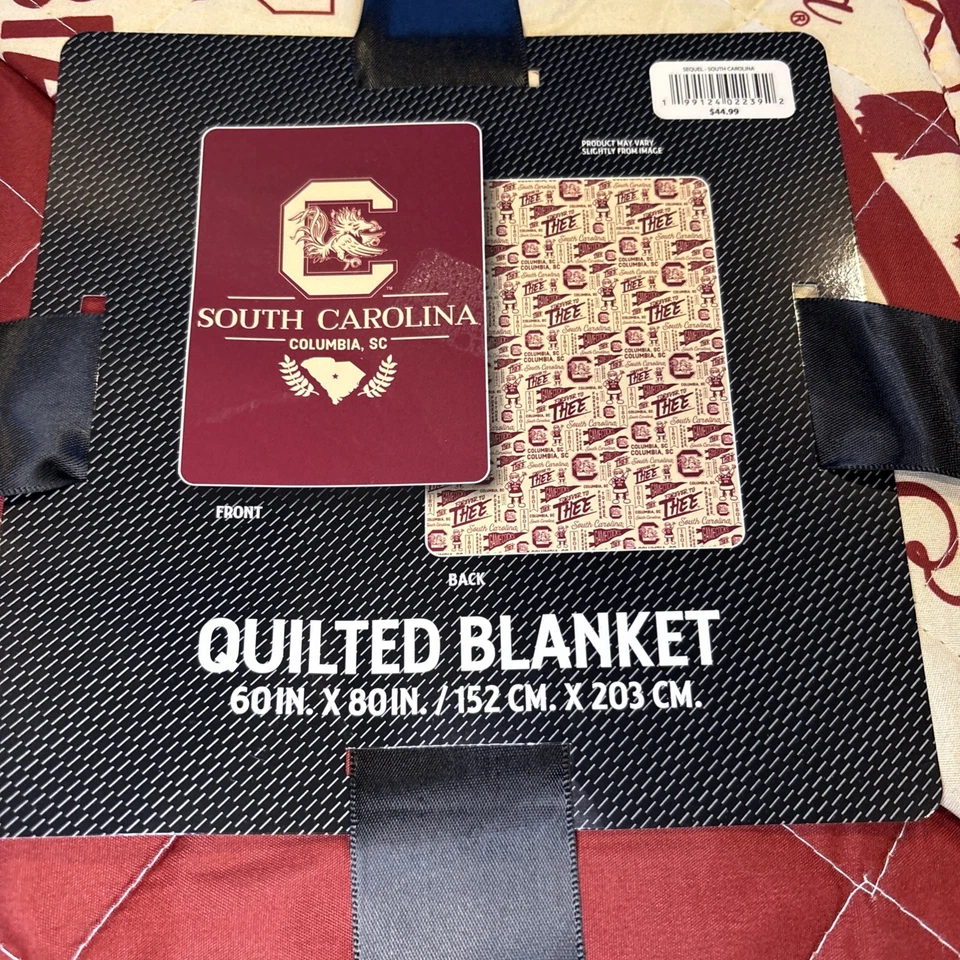 South Carolina Gamecocks  Quilted Blanket 60 In X 80 - Image 2 of 4