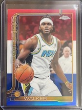 2025-26 Topps Chrome Jarace Walker Red White & Blue Refractor #53 Indiana Pacers