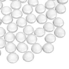 40 x Glass Beads Flat Glass Gemstone Clear 0.44lbs Glass Marbles