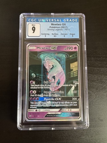 Mewtwo GX 78/73 Shining Legends Holo Full Art Pokemon Card CGC 9
