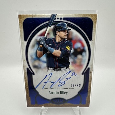 2026 Topps Tier One Austin Riley Prime Performers On-Card Auto Blue /49 Braves