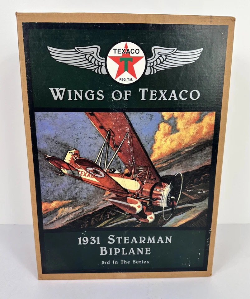 Texaco Wings Of Texaco 1931 Stearman Bipland 3rd In The Series Ertl Bank - Image 3 of 4