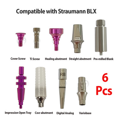 6pcs Healing abutment /Cover Screw / Variobase/ Compatible with Straumann BLX