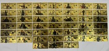 Star Wars Gold Foil Banknote Complete Set 45 pcs $100 Dollar Bills Great Gift!