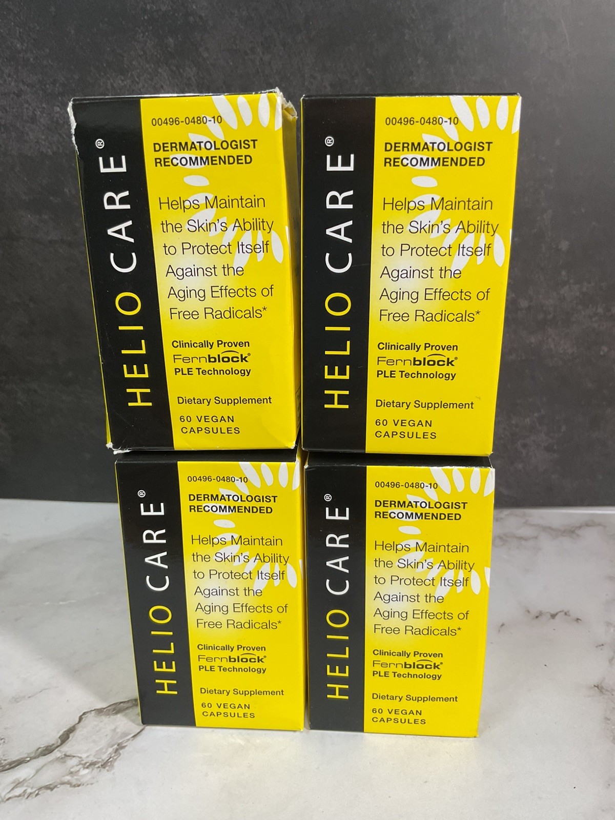 4pc HELIOCARE  Nicotinamide B3 Healthy Skin Vegan Capsules - 260 Count
