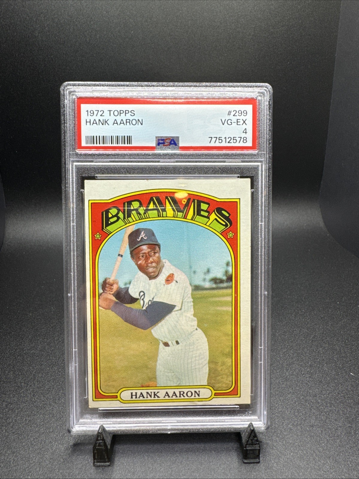 1972 TOPPS HANK AARON # 299 PSA 4
