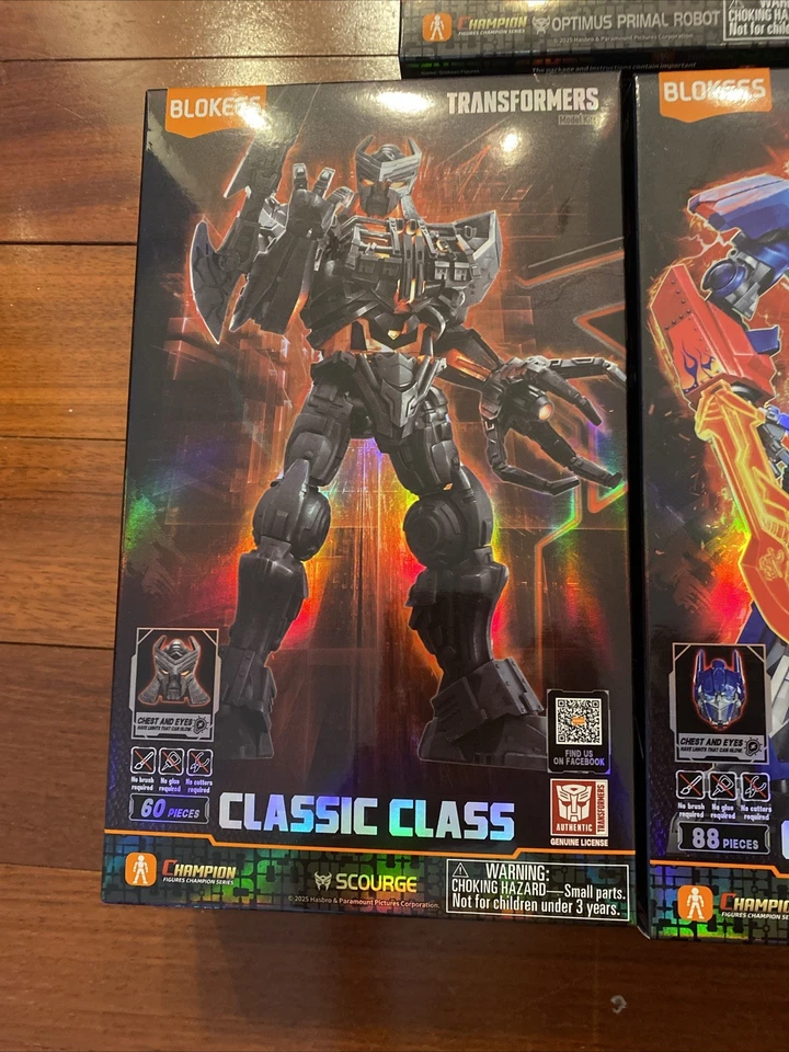 Blokees Transformers Classic Class Lot of 5- Optimus, Scourge, Mirage, Megatron - Image 3 of 4