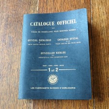 Official Catalogue Swiss Watch Repair Parts Book, Vacheron, Valjoux, Audemars