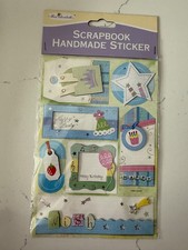 Miss Elizabeth's Scrapbook Handmade Stickers 3-Dimensional Happy Birthday Stars