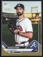Spencer Strider 2025 Topps Now Gold Road to Opening Day /50 #OD-160 Atlanta
