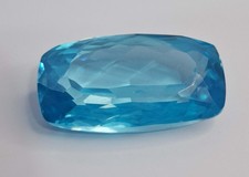 Blue Zircon Cushion Cut 104-106 Ct Certified Loose Gemstone Lab Created SP1626