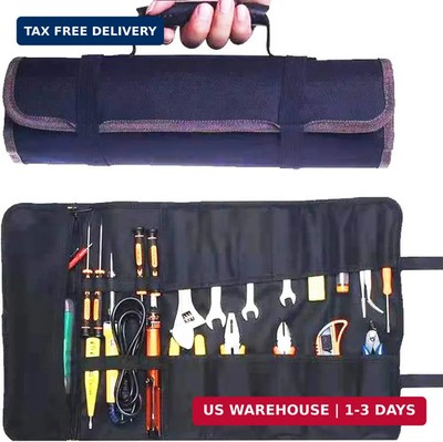 23 Pocket Tool Roll Up Bag for Wrenches & Spanners - Heavy Duty Oxford Organizer