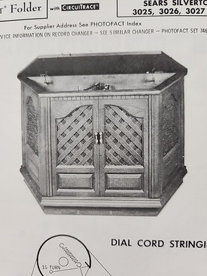 #ad Sams Photofact Repair Service Parts Manual For Sears Silvertone Stereo 3025 $11.52
