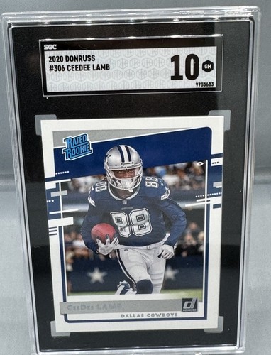 Ceedee Lamb Donruss Rated Rookie SGC 10 Dallas Cowboys