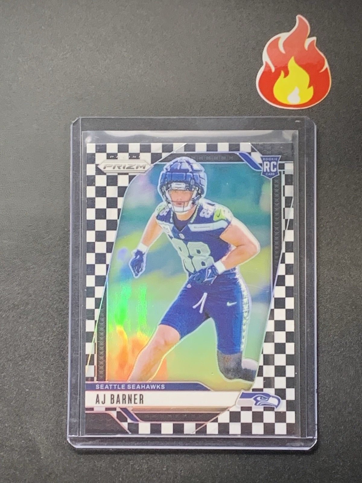 2024 Prizm AJ Barner #304 Black & White Checkerboard Prizm