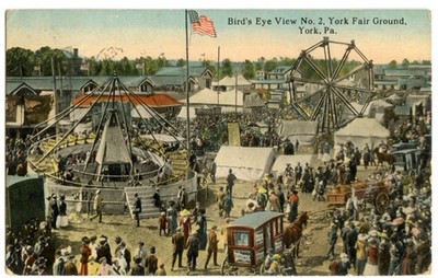 York Fair Ground, York Pennsylvania PA Antique Postcard c1917