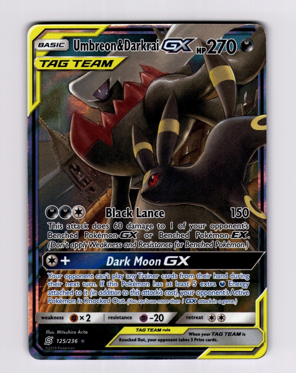 Umbreon & Darkrai GX 2019 Sun & Moon: Unified Minds #125/236 Holo