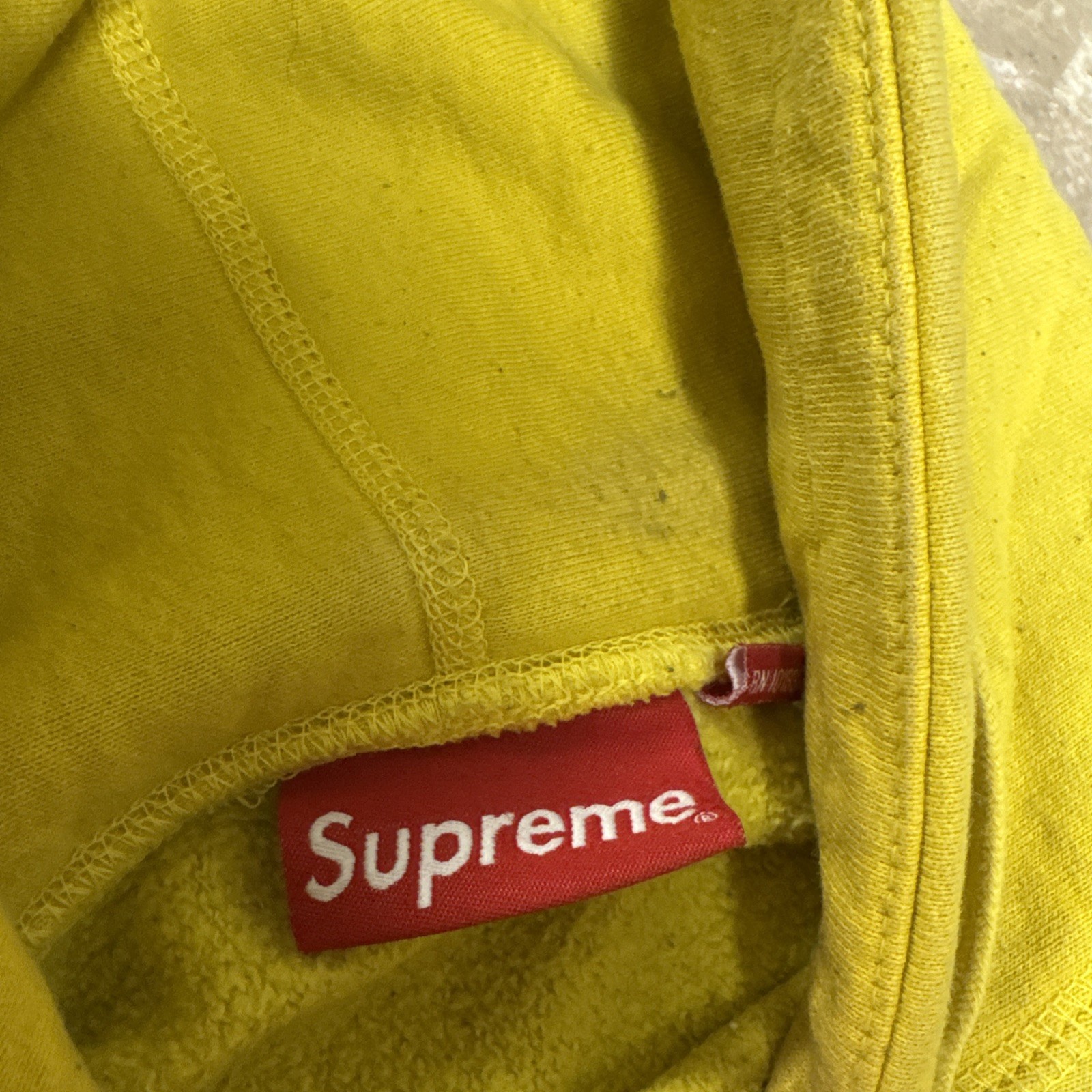 Supreme S LOGO LEATHER QUILT HOODIE Parker M Cotton YLW thumbnail 5