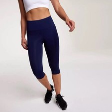 CALIA Sz XS NWT Powermove High Rise Knee Crop Leggings Opulent Blue Ret 78