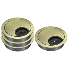 4Pcs Desk Cable Hole Cover,Zinc Alloy Cord Raceway 53mm,Bronze 