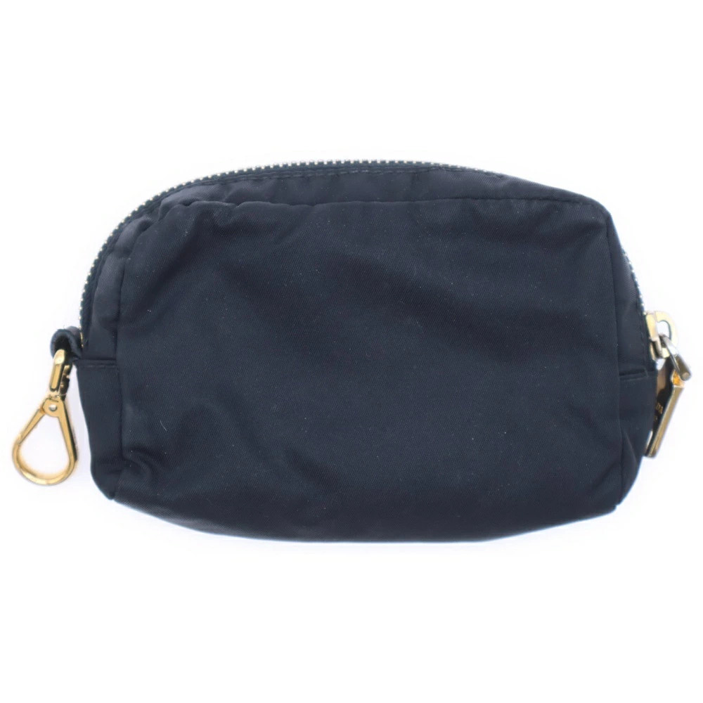 Prada Black Nylon Multi Pouch Ribbon Logo Plate Purse Vintage Authentic thumbnail 2