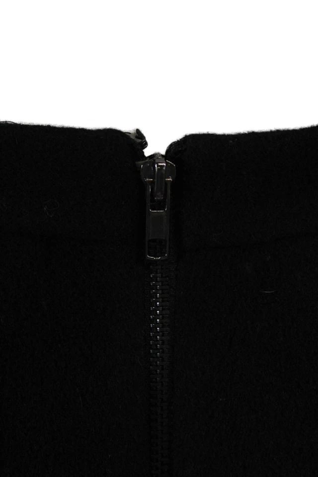 Catherine Malandrino Womens Cut Out Trim Pleated A Line Mini Skirt Black Size 4 - Image 4 of 4