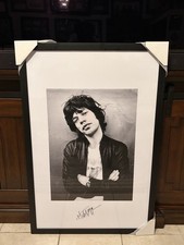 Mick Jagger Signed Photo Framed w/ GFA COA Rolling Stones Autograph