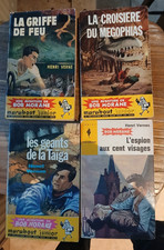 lot de 4 livres de BOB MORANE MARABOUT pocket n°  30.130.66.166 HENRI VERNES