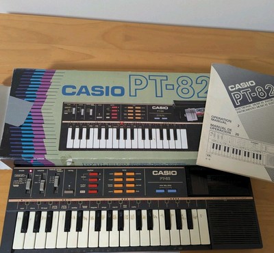 Vintage Casio PT-82 32 Key Electronic Keyboard 5 Rom Pack Disney