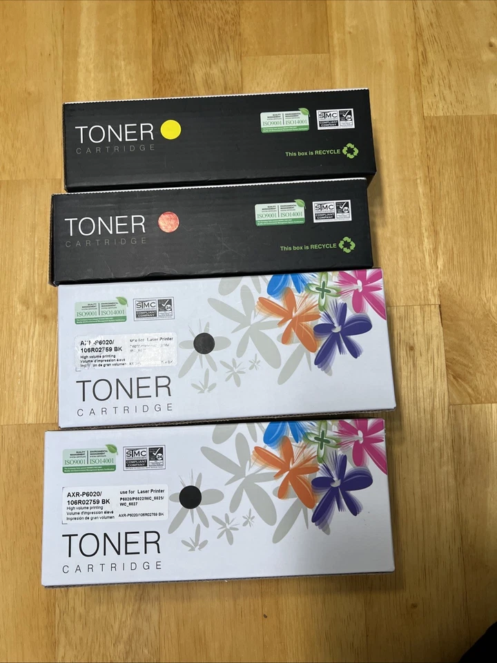 New Xerox Phaser 6600 WorkCenter Set Toner Cartridge 4- 2 Black 1 Yellow 1 Red - Image 4 of 4