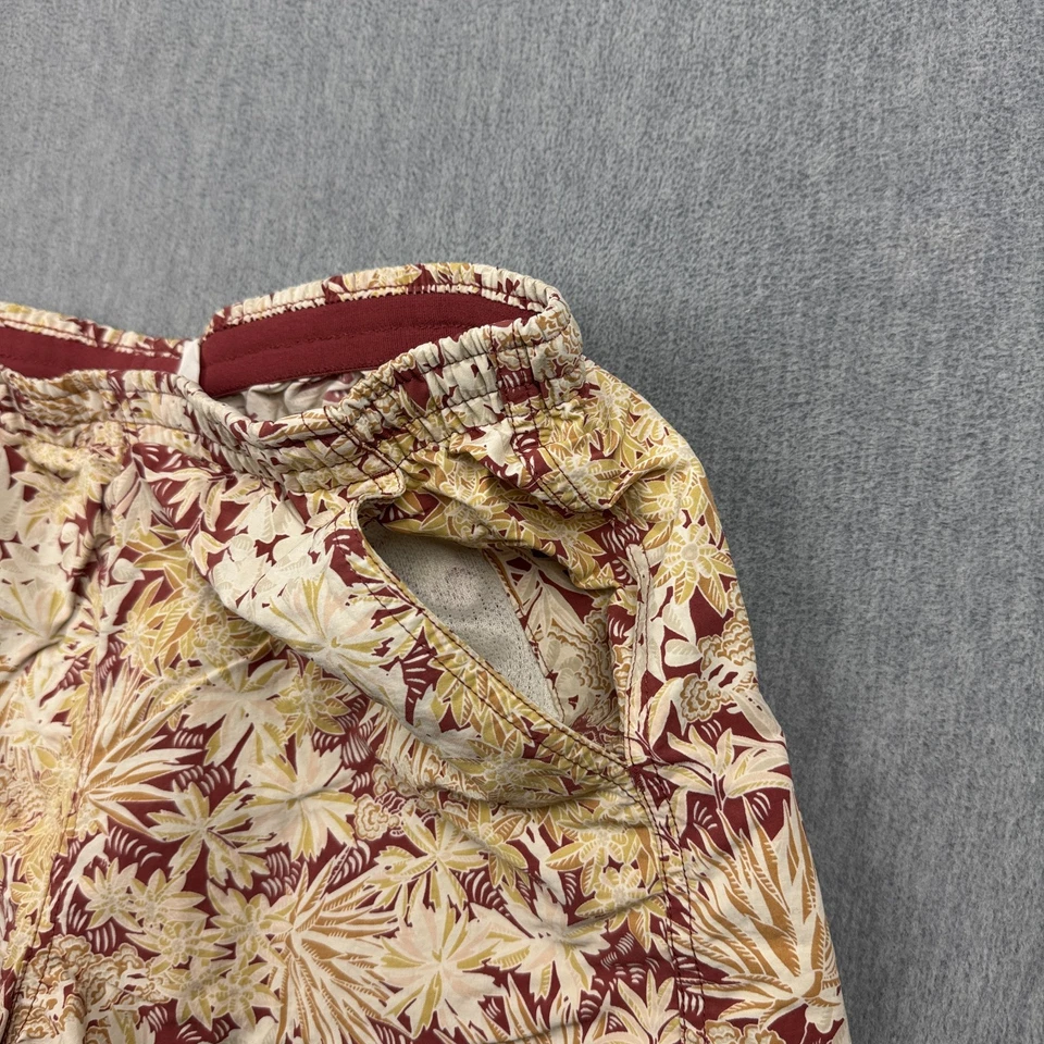 Pantalones Cortos Patagonia Para Mujer Medianos Beige Rojo Floral Bolsos Sin Forro Natación Surf 57059 Foto 4 de 4