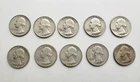1950s USA Washington Quarters Silver LOT OF 10