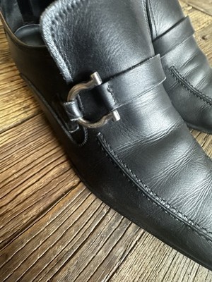 SALVATORE Ferragamo Moccasin Black Horse Beat Leather Loafers Size 10.5 $849.00 !! FERRAGAMO MEN main image 3
