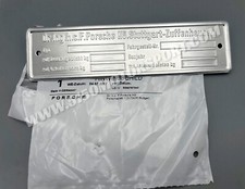 Porsche Chassis Identification Plate For 356 911 912 9146 Models Genuine