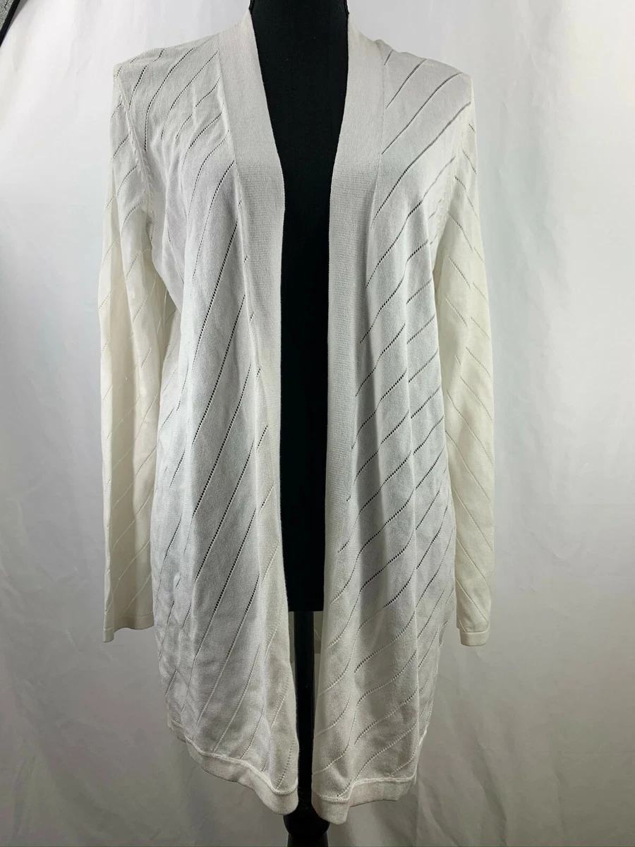 Open front top pointelle cardigan