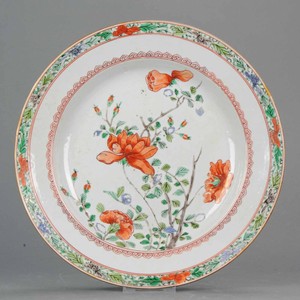 MUSEUM PIECE 18C Dutch Decorated Kangxi Chinese Porcelain Famille Verte ...