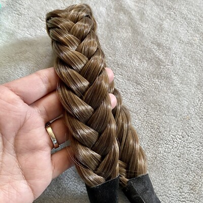Madison Braid. Ashy light brown Color. Two Strand Hair Piece 