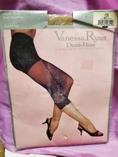 Vintage Vanessa Ryan Lace Demi Hose Capri Nylons D Nude 165-200 Lbs Tall Pin Up