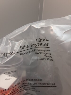 NEW CORNING  50ML TUBE TOP FILTER (0.45UM CA) LOW PROTEIN BINDING (1) 430314