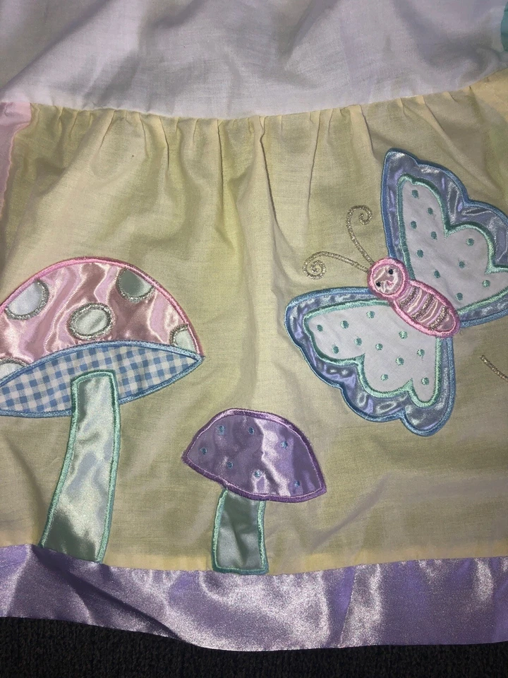 Kidsline Niñas Rosa Cuna Falda Mariposas Flores Ladybugs Setas Caracoles Foto 2 de 4