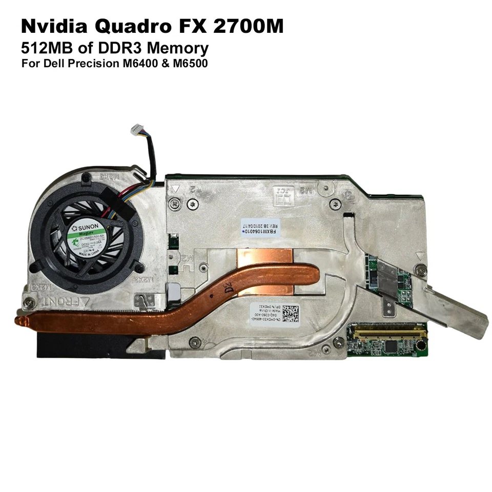 LOT x10 Dell Precision M6400 M6500 Nvidia Quadro FX 2700m 512MB Video Card MDX3J - Image 2 of 4