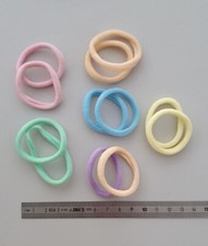 Lot De 12 Chouchous Élastiques Pour Cheveux Multicolores Pastel Neufs