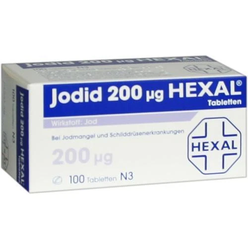 HEXAL AG JODID 200 HEXAL 100 Tabletten bei Jodmangel Schilddrüsenerkrankung PZN: 3105998