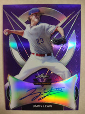 2017 Leaf Valiant PURPLE JIMMY LEWIS Dodgers Certified ROOKIE AUTOGRAPH #'d/15