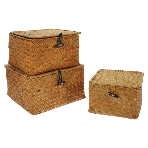 Storage Box Set with Lids Sundries Container Cosmetics Organizer for Snack